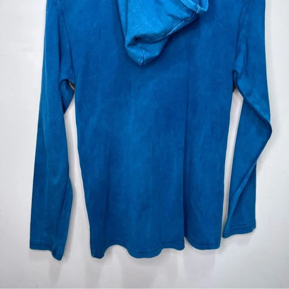 Rising International Stonewash Blue Zip up Hooded Jacket Size Small - Picture 11 of 11